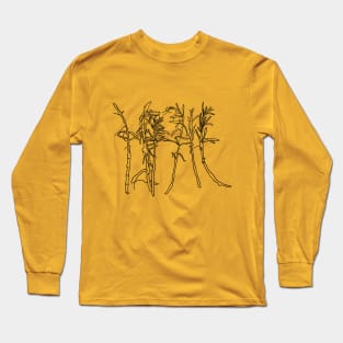 Rosemary line artwork drawing, simple modern Long Sleeve T-Shirt